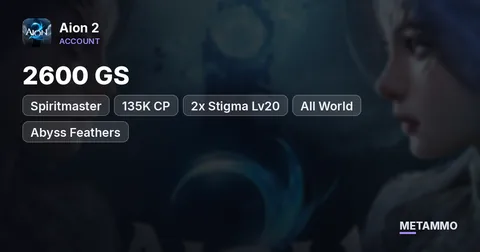 Spiritmaster | 2600 GS | 135K CP | 2x Stigma Lv20 | All World + Abyss Feathers | Global EU Triniel Asmodian