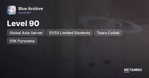 Global Asia Server | Level 90 | 51/55 Limited Students | Toaru Collab | 55K Pyroxene