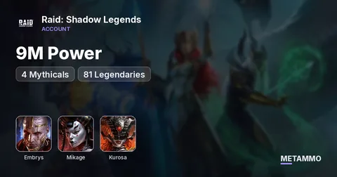 9M Power | 4 Mythicals | Embrys, Mikage, Kurosa | 81 Legendaries