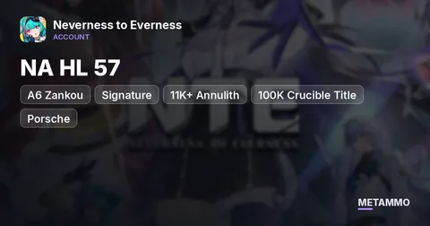 NA HL 57 | A6 Zankou + Signature | 11K+ Annulith | 100K Crucible Title | Porsche + Draco