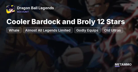Whale | Cooler Bardock and Broly 12 Stars | Almost All Legends Limited | Godly Equips | Old Ultras