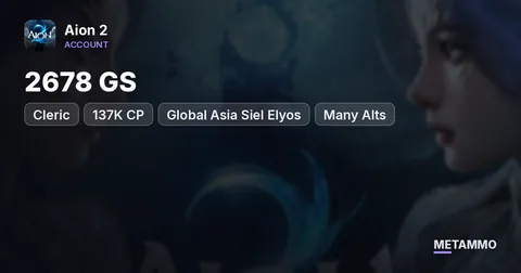 Cleric | 2678 GS | 137K CP | Global Asia Siel Elyos | Many Alts