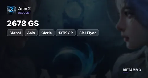 Cleric | 2678 GS | 137K CP | Global Asia Siel Elyos | Many Alts