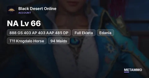 NA Lv 66 | Steam | 888 GS 403 AP 403 AAP 485 DP | Full Ekleta + Edania | T11 Krogdalo Horse | 94 Maids | 45 Chars