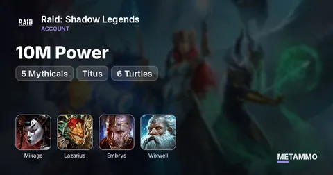 10M Power | 5 Mythicals | Mikage, Lazarius, Embrys | Titus + Wixwell | 6 Turtles