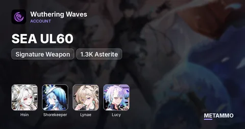 SEA UL60 | S6 Hsin + Signature Weapon | Shorekeeper | Lynae | Lucy | 1.3K Asterite