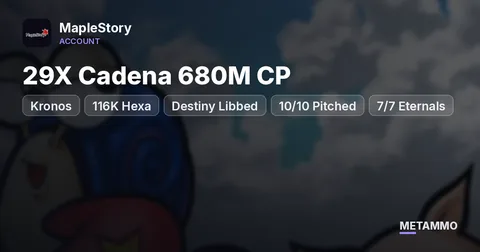 Kronos | 29X Cadena 680M CP | 116K Hexa | Destiny Libbed | 10/10 Pitched | 7/7 Eternals | 11 CTene Mules | 10K Legion