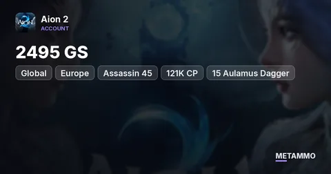 Assassin 45 | 2495 GS | 121K CP | +15 Aulamus Dagger | Cleric Alt 45 1402 GS | Global EU Beritra Asmodian