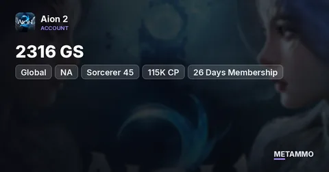 Sorcerer 45 | 2316 GS | 115K CP | 26 Days Membership | 25M Kina | Global NA East Lumiel Asmodian