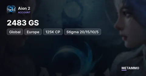 Sorcerer | 2483 GS | 125K CP | Stigma 20/15/10/5 | Founder's Pack | Battle Pass | Global EU Zikel Asmodian