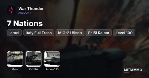 7 Nations | Israel + Italy Full Trees | Maus, MiG-21 Bison, KV-220, F-15I Ra'am, Rafale C F3 | Level 100