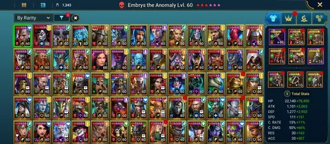 23.43M Power | 2 Mythicals | Mikage, Embrys | 224 Legendaries | 429 Speed - Raid: Shadow Legends account screenshot 2