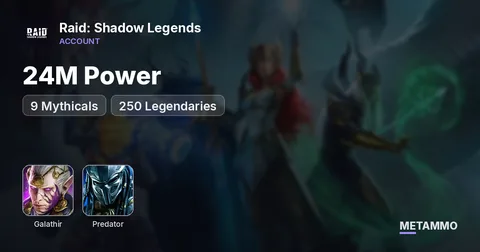 24M Power | 9 Mythicals | Galathir, Predator | 250 Legendaries