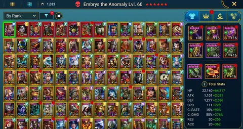 25M Power | 8 Mythicals | Embrys 6*, Lady Mikage 6*, Lazarius | 205 Legendaries - Raid: Shadow Legends account screenshot 1