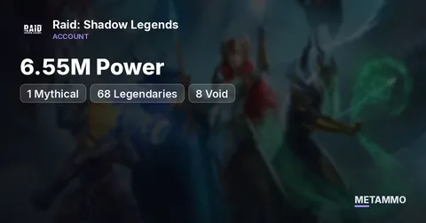 6.55M Power | 1 Mythical | 68 Legendaries | 8 Void