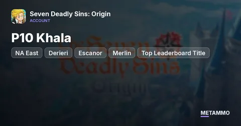 NA East | P10 Khala, Ban, Derieri, Escanor, Merlin | Top Leaderboard Title | Multiple 6-Star Sig Weapons