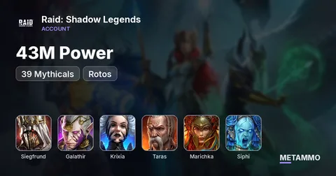 43M Power | 39 Mythicals | Siegfrund, Galathir, Krixia | Taras + Marichka | Siphi + Rotos
