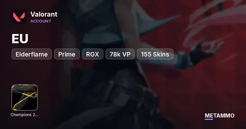 [EU] Champions 2023 | Elderflame | Prime | RGX | 78k VP | 155 Skins | Ascendant 1