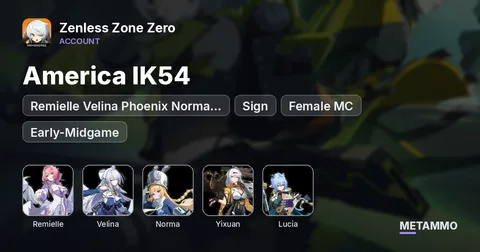 America IK54 | Remielle Velina Phoenix Norma Yixuan Lucia + Sign | Female MC | Early-Midgame