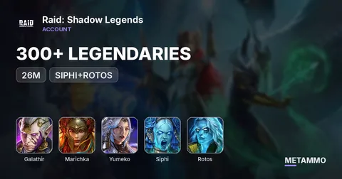 26M | GALATHIR, CALAMITUS | MARICHKA, YUMEKO, SIPHI+ROTOS, HARIMA | 300+ LEGENDARIES