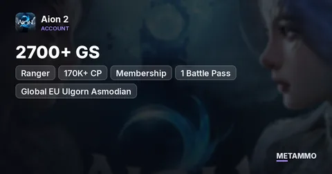 Ranger | 2700+ GS | 170K+ CP | Membership | 1 Battle Pass | Global EU Ulgorn Asmodian