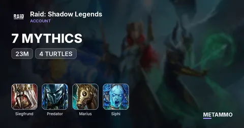23M | 7 MYTHICS | SIEGFRUND + 4 TURTLES | PREDATOR, MARIUS, SIPHI