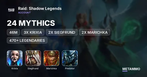 KRAKEN | 46M | 24 MYTHICS | 3X KRIXIA, 2X SIEGFRUND | 2X MARICHKA, PREDATOR | 470+ LEGENDARIES