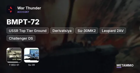 USSR Top Tier Ground | 2x T-80U-E1, BMPT-72, Derivatsiya, Su-30MK2, Su-39 | Leopard 2AV, Challenger DS | Level 100