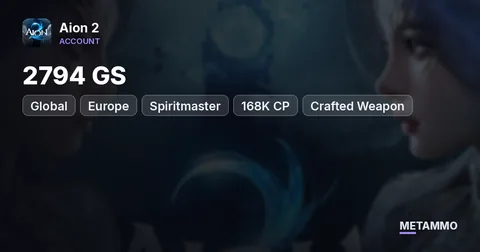 Spiritmaster | 2794 GS | 168K CP | Crafted Weapon | Has Alts on Account | Global EU Nezekan Elyos