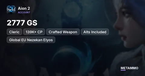 Cleric | 2777 GS | 139K+ CP | Crafted Weapon | Alts Included | Global EU Nezekan Elyos