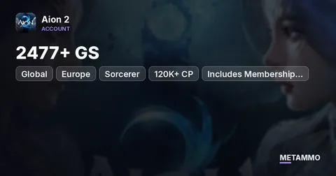 Sorcerer | 2477+ GS | 120K+ CP | Includes Membership Subscription | Global EU Tassin Asmodian