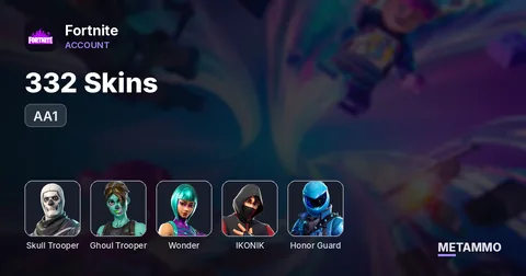 332 Skins + OG Skull + OG Ghoul + AA1 + Wonder + Ikonik + Honor Guard
