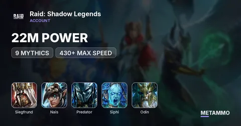 22M POWER | 9 MYTHICS | SIEGFRUND+NAIS | PREDATOR, SIPHI, ODIN | 430+ MAX SPEED