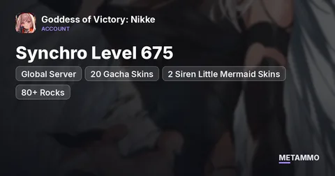 Global Server | Synchro Level 675 | 20 Gacha Skins | 2 Siren Little Mermaid Skins | 80+ Rocks