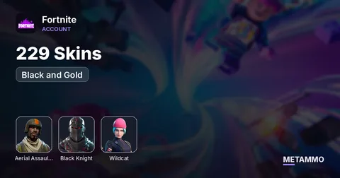 229 Skins | OG Aerial Assault Trooper (Black and Gold) | Black Knight | Wildcat