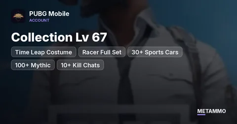 Time Leap Costume + Racer Full Set | 30+ Sports Cars | Collection Lv 67 | 100+ Mythic | 10+ Kill Chats | Conqueror