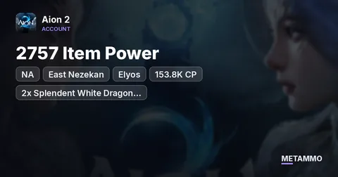 NA East Nezekan | Elyos | 2757 Item Power | 153.8K CP | 2x Splendent White Dragon Lord Ring