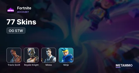 77 Skins | OG STW | Travis Scott | Royale Knight | Ninja | Midas