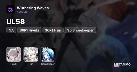 NA UL58 | S6R1 Hiyuki | S6R1 Hsin | S0 Shorekeeper