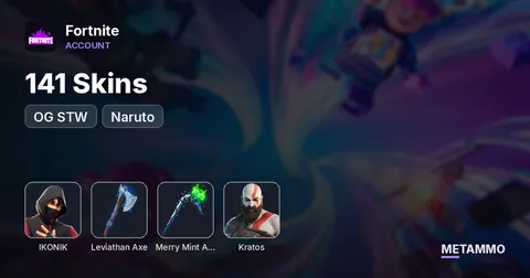 141 Skins | OG STW | IKONIK | Leviathan Axe | Merry Mint Axe | Kratos | Naruto