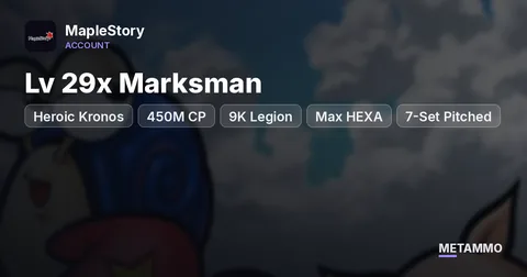 Heroic Kronos | Lv 29x Marksman | 450M CP | 9K Legion | Max HEXA | 7-Set Pitched | 6-Set Eternal