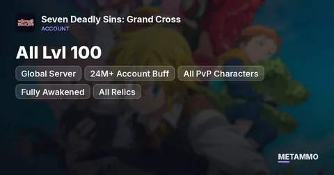 Global Server | 24M+ Account Buff | All PvP Characters | All Lvl 100 | Fully Awakened | All Relics