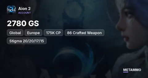 Chanter | 2780 GS | 175K CP | 86 Crafted Weapon | Stigma 20/20/17/15 | Genus 10 | Global EU Kaisinel Elyos