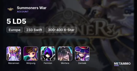 EU | 5 LD | Mananan, Wolyung, Fermion, Mortera, Zenisek | +233 Swift | 300-400 6-Star