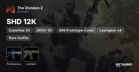 SHD 12K | Expertise 30 | 2800+ EC | 999 Prototype Cores | The Ravenous | Lexington x4 | Rare Outfits