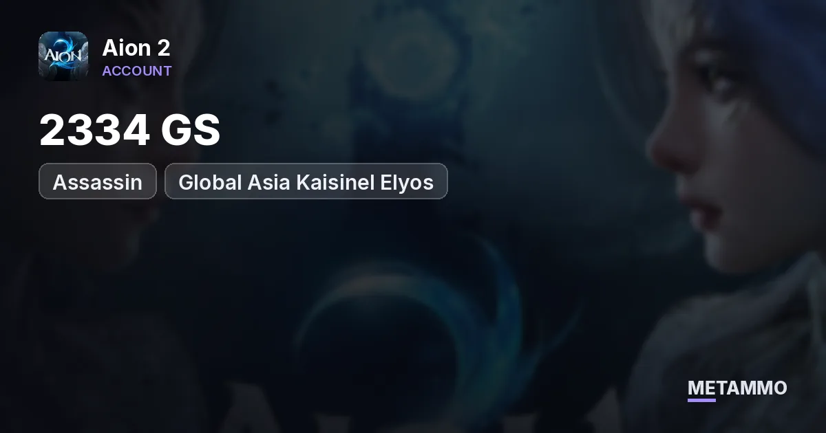 Assassin | 2334 GS | Global Asia Kaisinel Elyos - Aion 2 account summary
