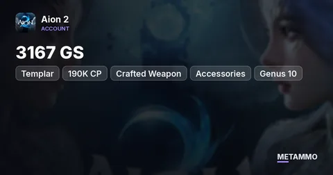 Templar | 3167 GS | 190K CP | Crafted Weapon + Accessories | Genus 10 | Global EU Israphel Asmodian