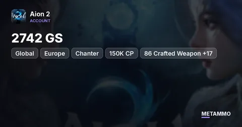 Chanter | 2742 GS | 150K CP | 86 Crafted Weapon +17 | Gladiator 1488 GS + Cleric 1596 GS | Global EU Kaisinel Elyos