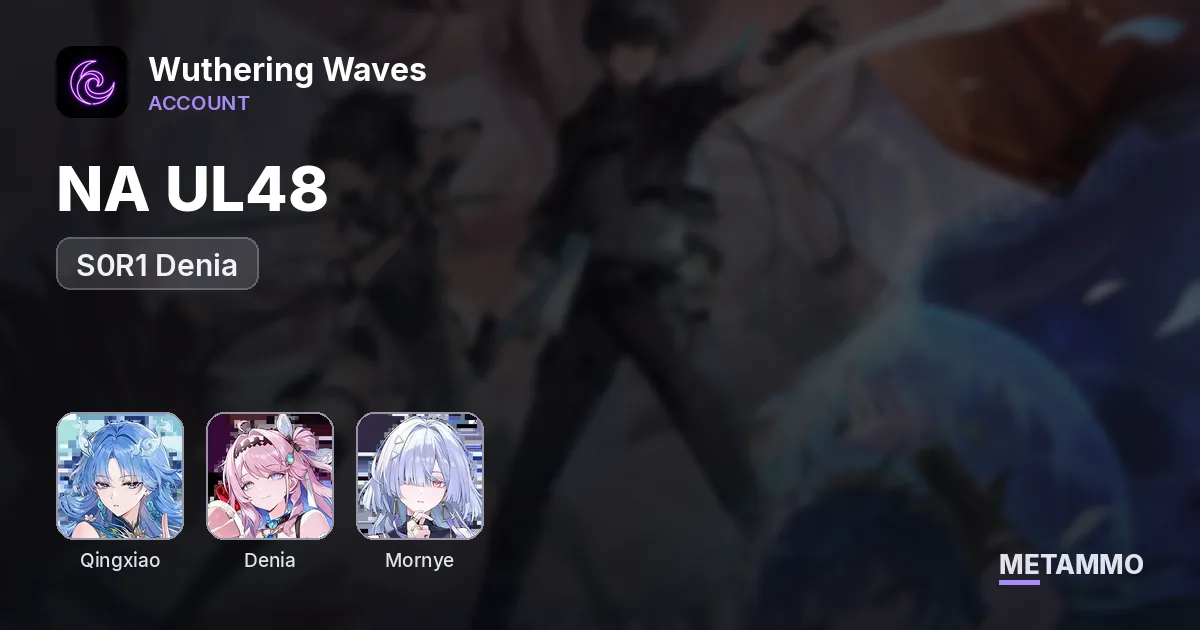 NA UL48 | S6R1 Qingxiao | S0R1 Denia | S0 Mornye - Wuthering Waves account summary