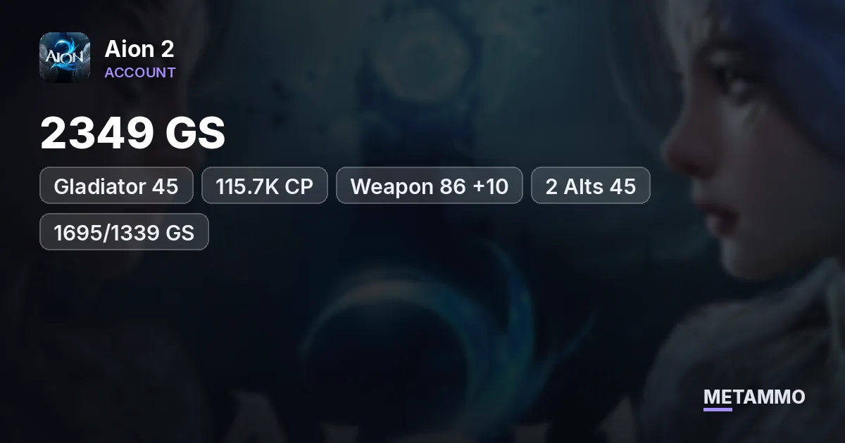 Gladiator 45 | 2349 GS | 115.7K CP | Weapon 86 +10 | 2 Alts 45 (1695/1339 GS) | EU Kaisinel Elyos - Aion 2 account summary
